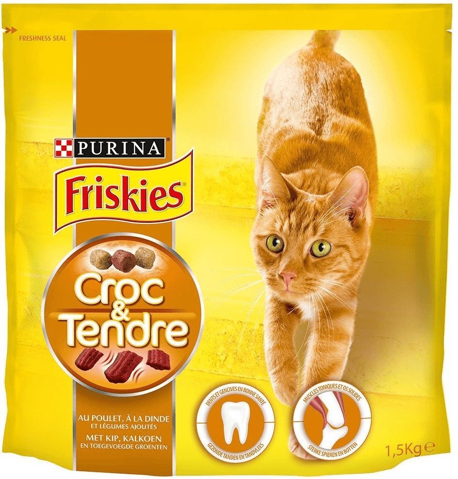 Friskies Croc & Tendre au poulet, à la dinde & légumes (1,5 kg)