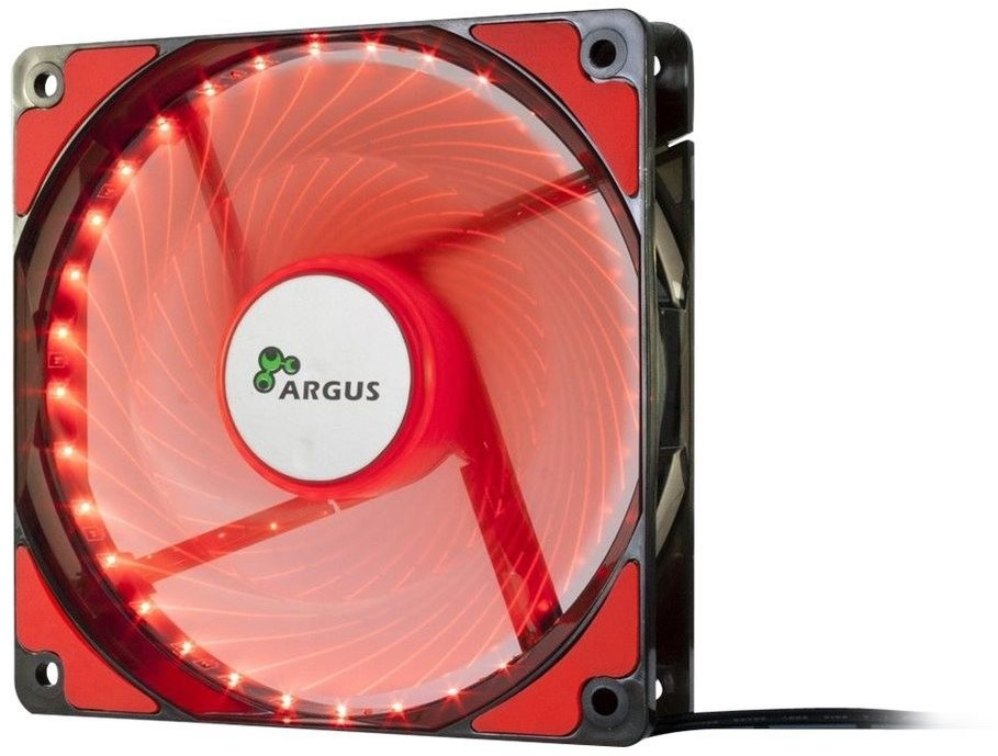 Inter-Tech Argus L-12025 RD 120mm red