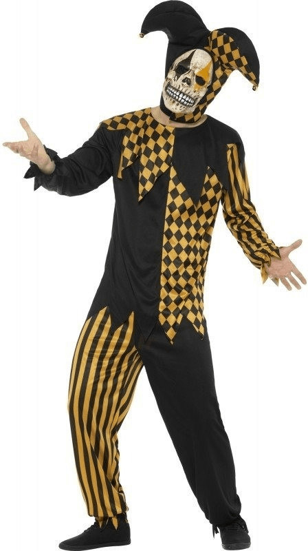 Smiffy's Déguisement homme Creepy jockey Jester noir/or