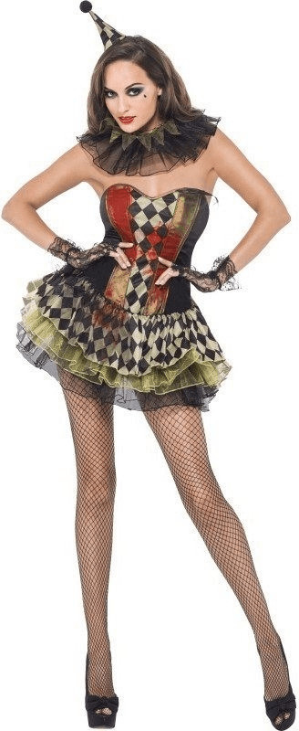 Smiffy's Déguisement femme sexy clown zombie Kyeira