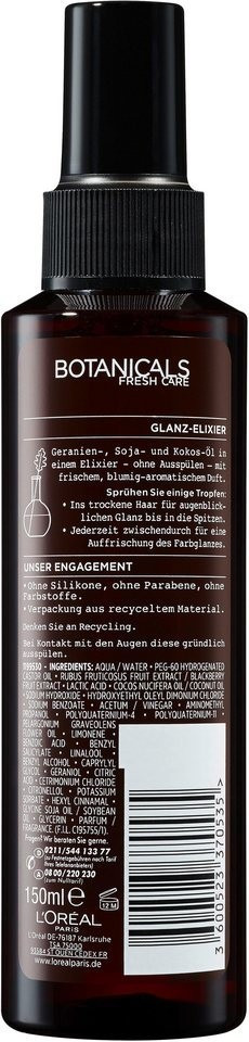 L'Oréal Botanicals Fresh Care Geranie Shine-Ritual Shine-Elixier (150 ml)