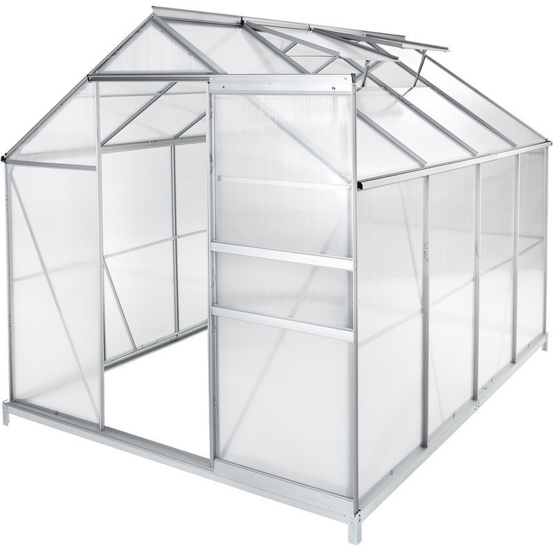 TecTake Serre de jardin 4,4 m² avec embase
