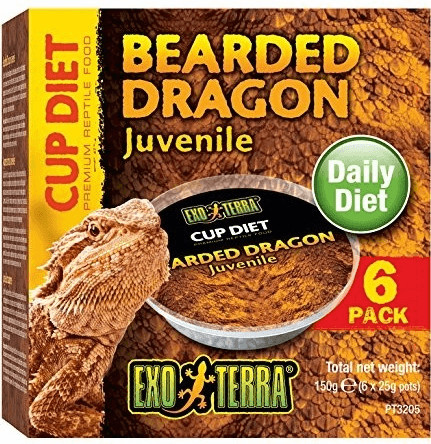 Exo Terra Cup Diet Bearded Dragon Juvenile 6 x 25 g