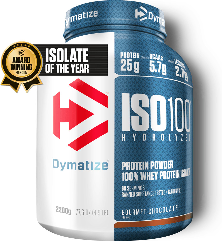 Buy Dymatize Iso100 Hydrolyzed 100% Whey Protein Isolate 2200g Gourmet Chocolate from Â£54.99 