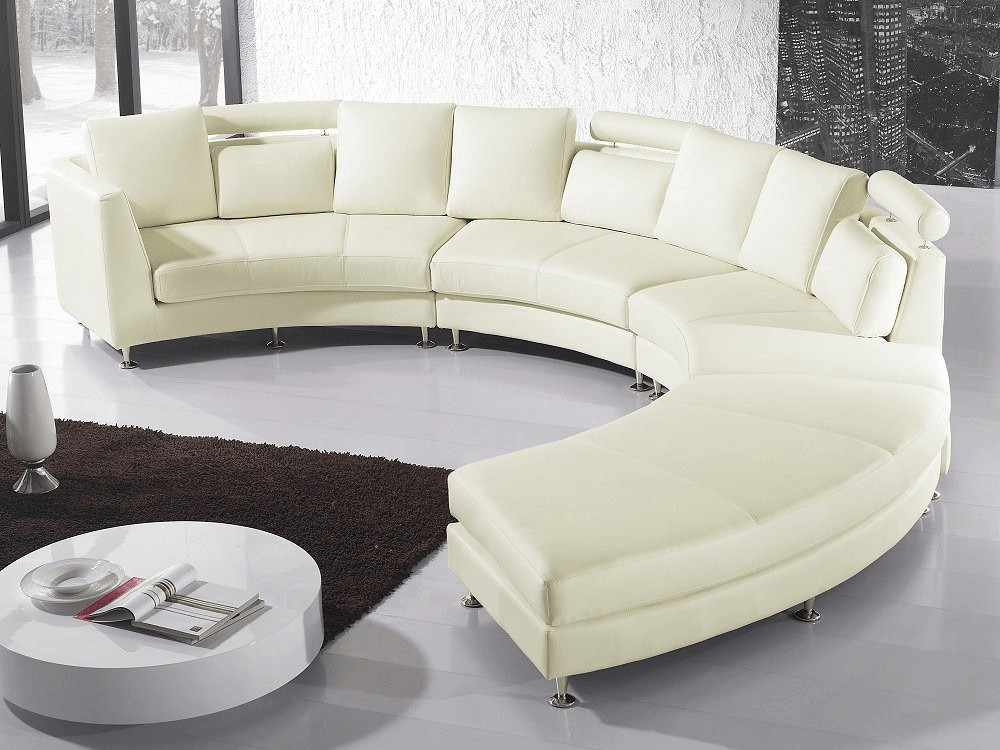 Beliani Canapé rond beige
