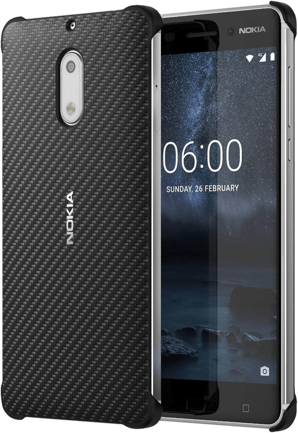 Nokia Carbon Fibre Design CC-802 (Nokia 6) black