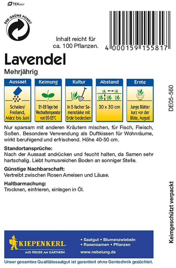 Kiepenkerl Kiepenkerl Lavendel - side view