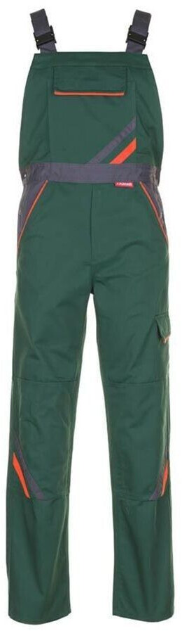 Planam Visline Dungarees green/orange/slate