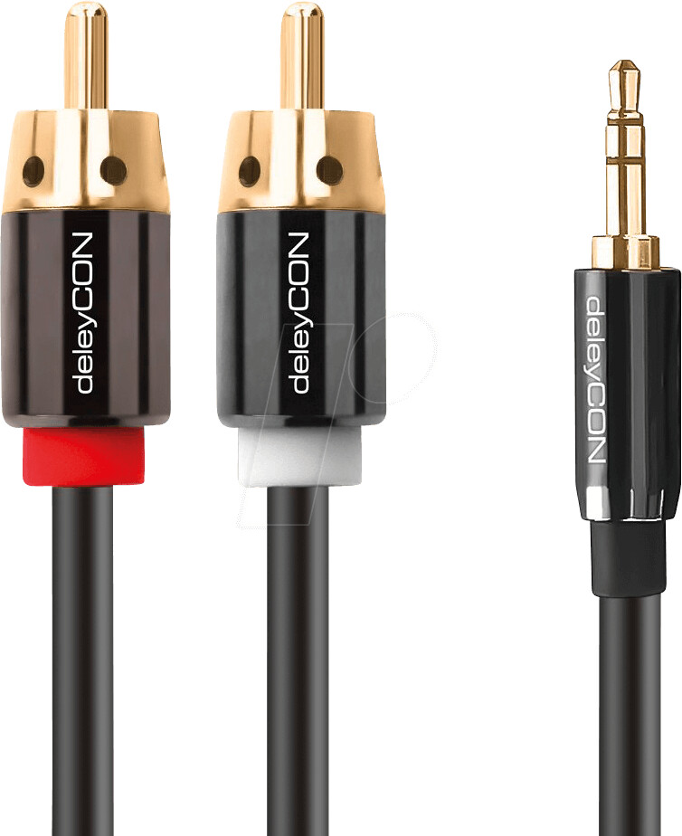 deleyCON PREMIUM Stereo 3,5mm male - 2x cinch male 12,5