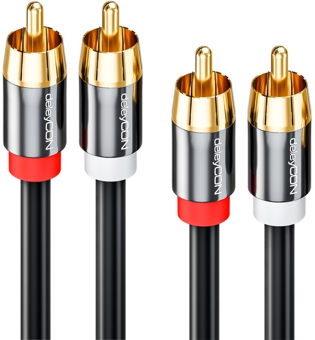 deleyCON cinch 2x RCA male - 2x RCA male 10m