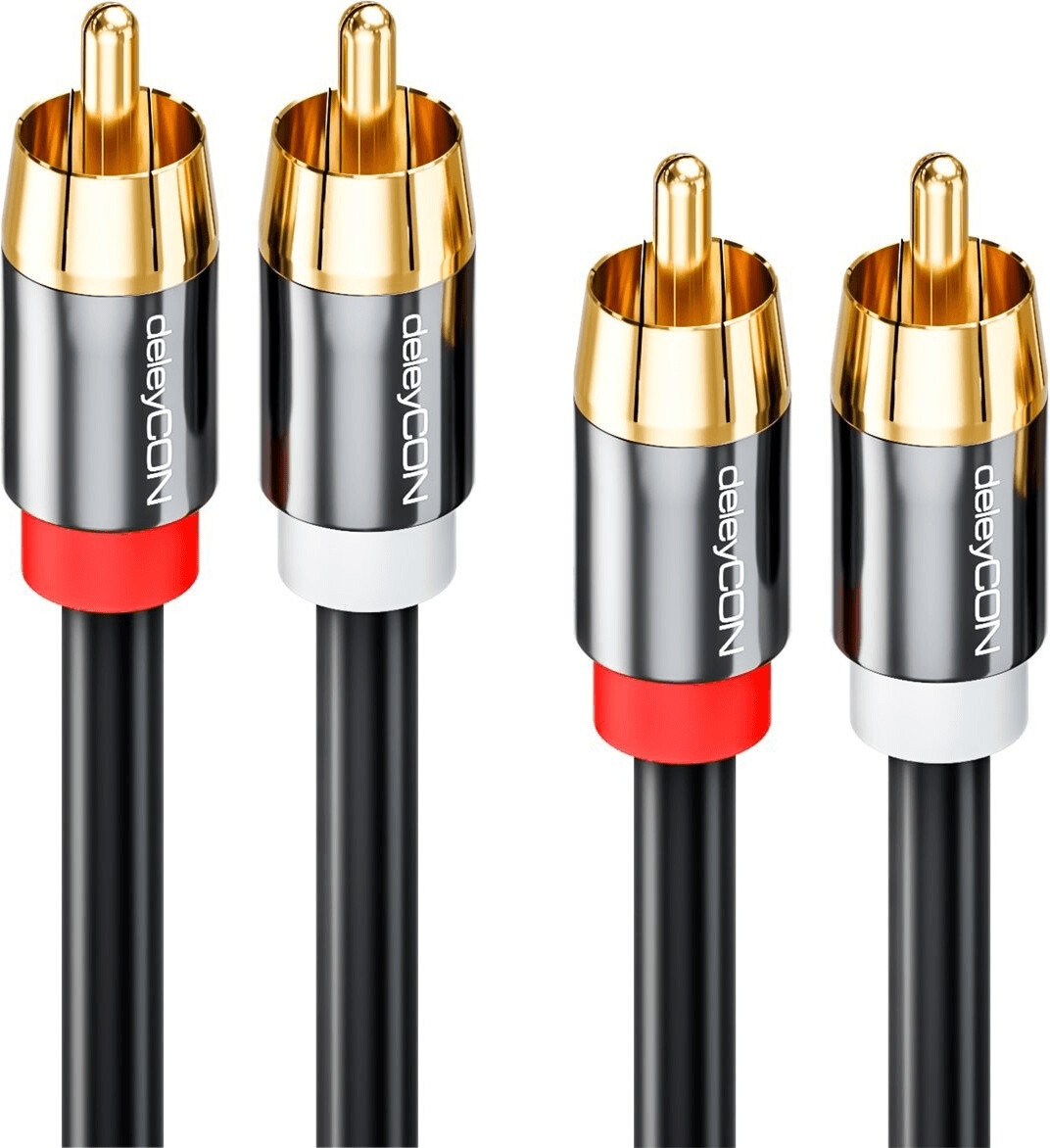 deleyCON cinch 2x RCA male - 2x RCA male 1m