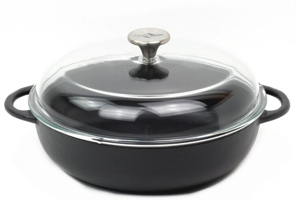 Küchenprofi Provence Frying Pan with Glass Lid 28 cm black