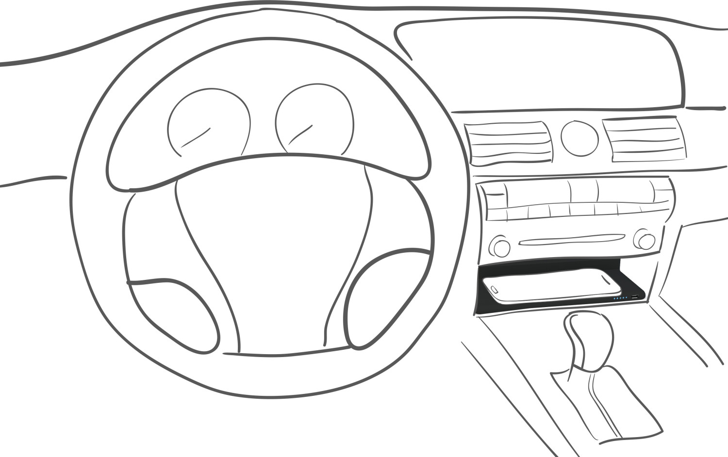 Zens Chargeur voiture induction Qi (5200 mAh)