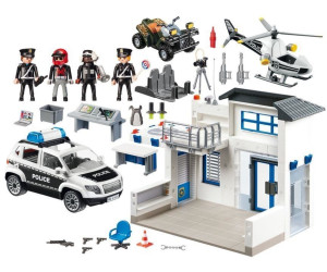 playmobil poste de police et véhicules