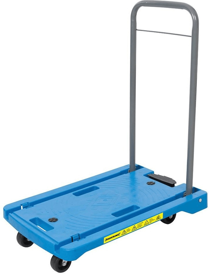 Silverline Chariot plateforme en polypropylène charge max. 100 kg
