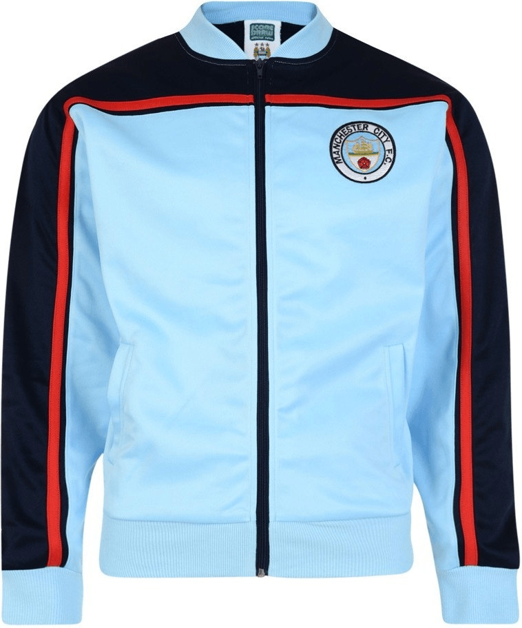 Score Draw Manchester City FC Retro Training Jacket 1982