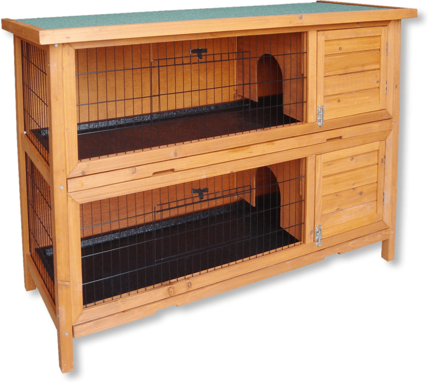 Wiltec Double cabane à lapins à deux étages (50023)