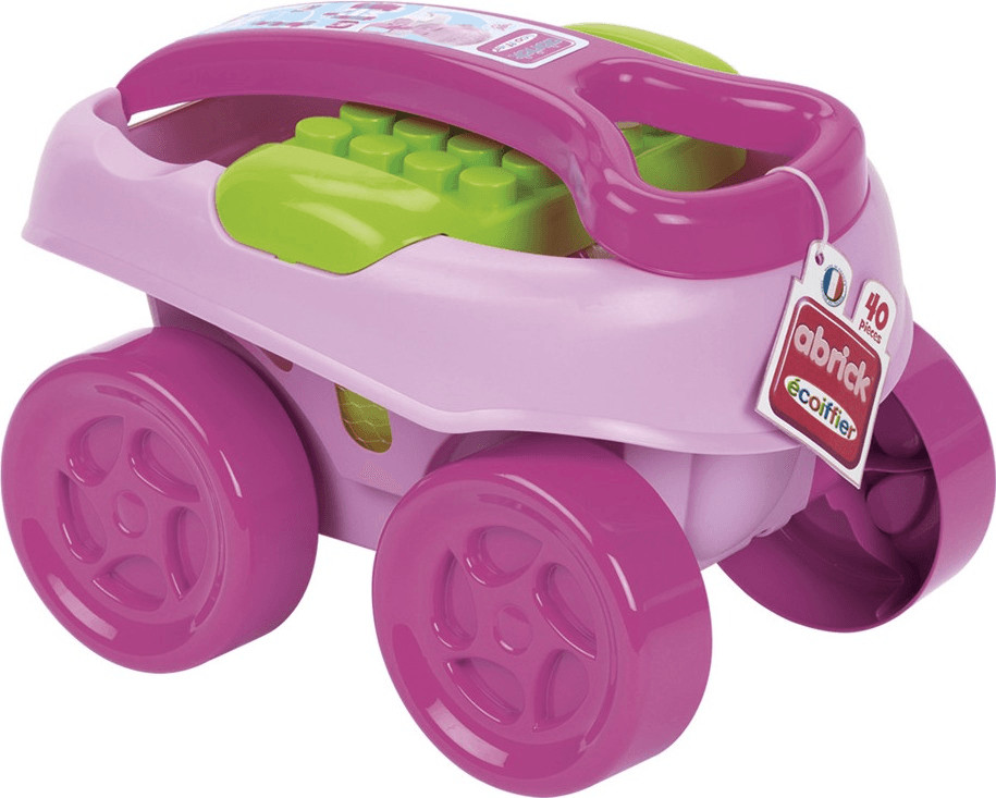 Ecoiffier Chariot Abrick 40 pièces rose
