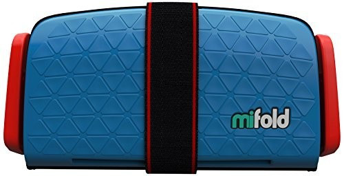 mifold Grab and Go Booster Seat denim blue