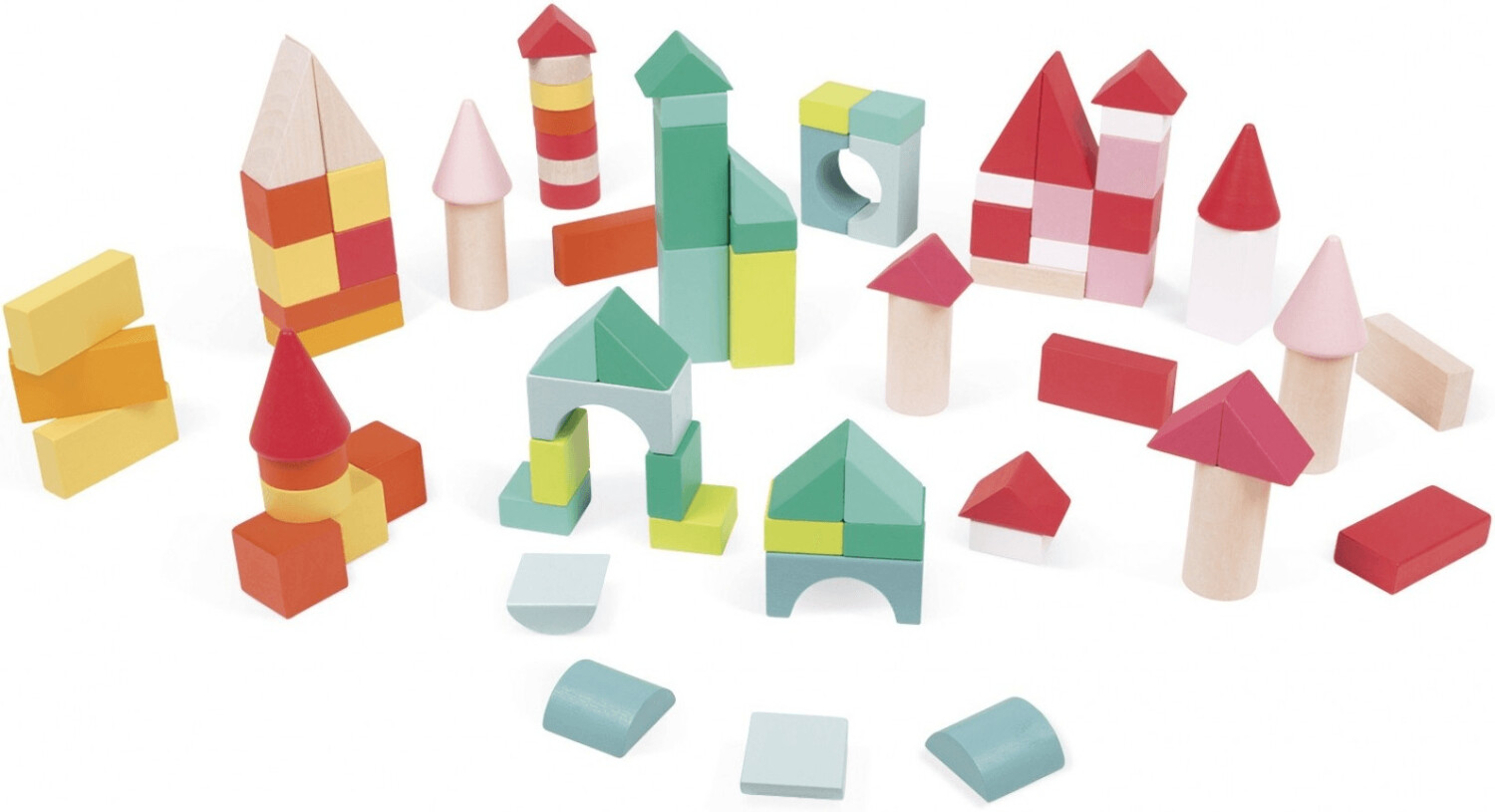 Janod 80 cubes en bois Kubix