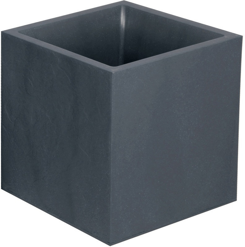 EDA Jardinière carrée Volcania effet pierre 35 L