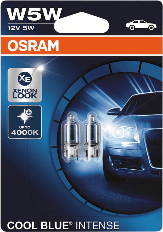 2x Osram Cool Blue Intense W5W 12V T10 2825CBN-02B Next Gen Weiß Ersatz  Lampe