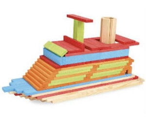 Jeujura Tecap Color – Gioco Di Costruzioni In Legno 300 Pezzi – Barile Di Tavole Colorate – Made In France, 4+ Anni