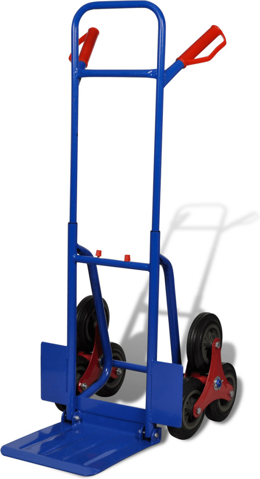 VidaXL Diable 6 roues bleu et rouge capacité de charge 150 kg (140.512)
