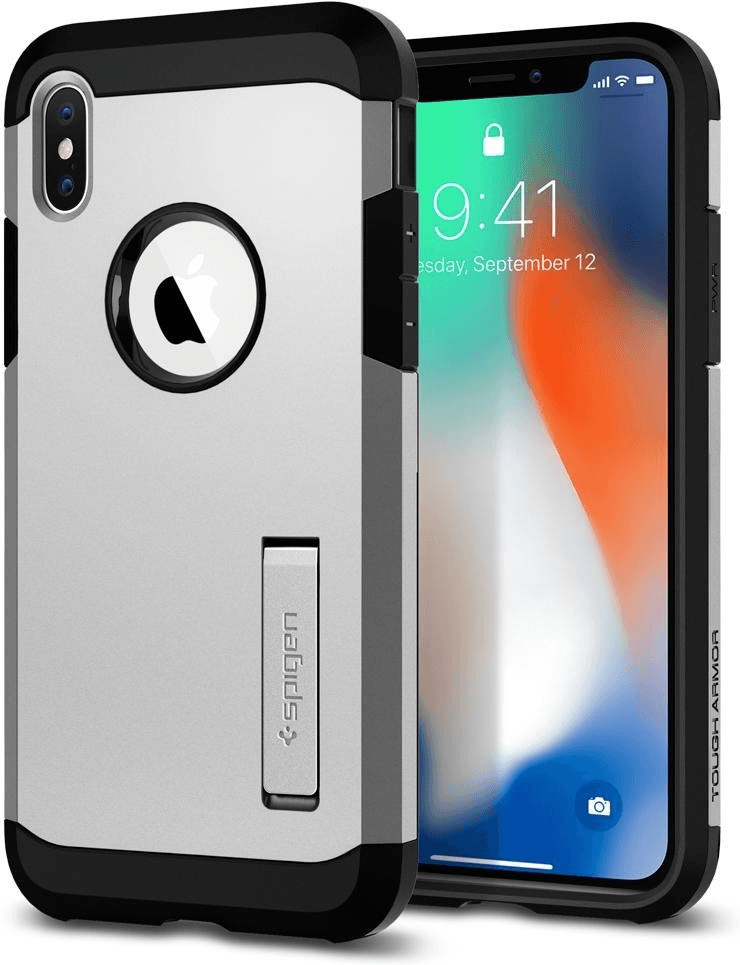 Spigen Case Tough Armor (iPhone X) Satin Silver