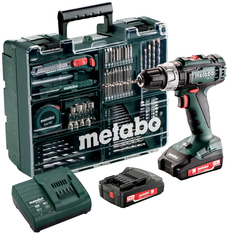 Metabo SB 18 (2 x 2,0 Ah + chargeur + accessoires) avec malette