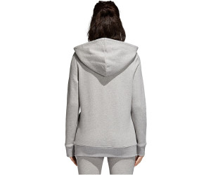 adidas trefoil hoodie women's grey