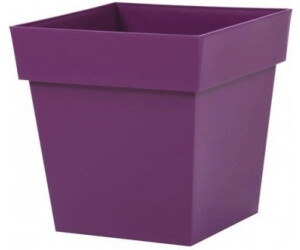 Pot De Fleur Carré Toscane 39 Cm - Volume 38 L, Résistant Au Gel Et UV - Blanc - Fabriqué En France