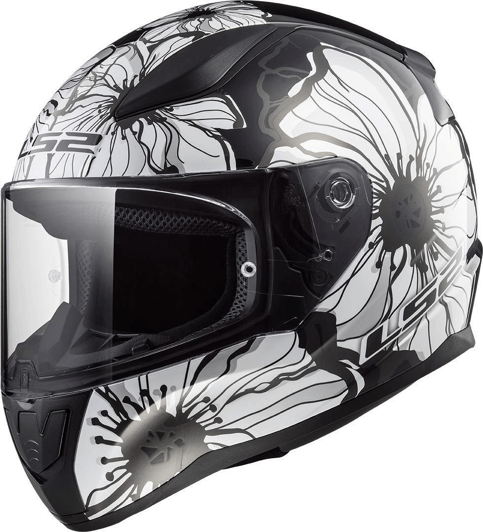 LS2 FF353  Rapid Poppies blanc/noir
