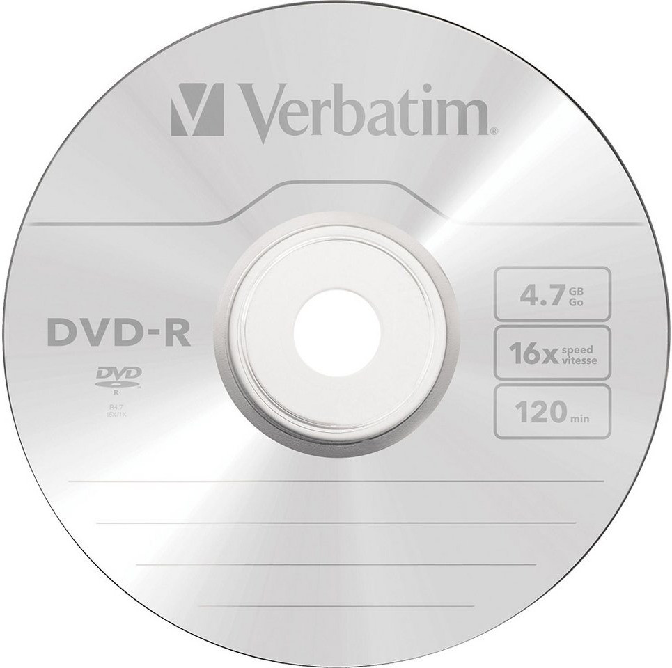 Verbatim DVD-R 4,7GO 16x cake box de 100 pièces au meilleur prix