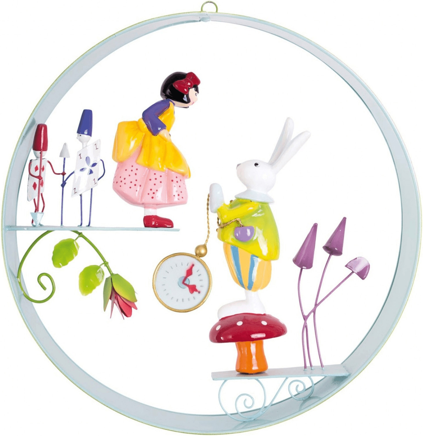 L'Oiseau Bateau Cerceaux scènes Alice et lapin