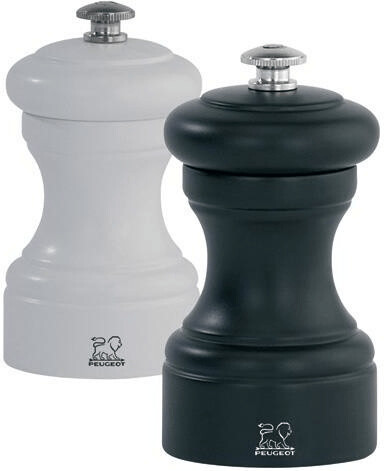 Duo moulins de sel et poivre Bistro noir et blanc 10 cm - Peugeot