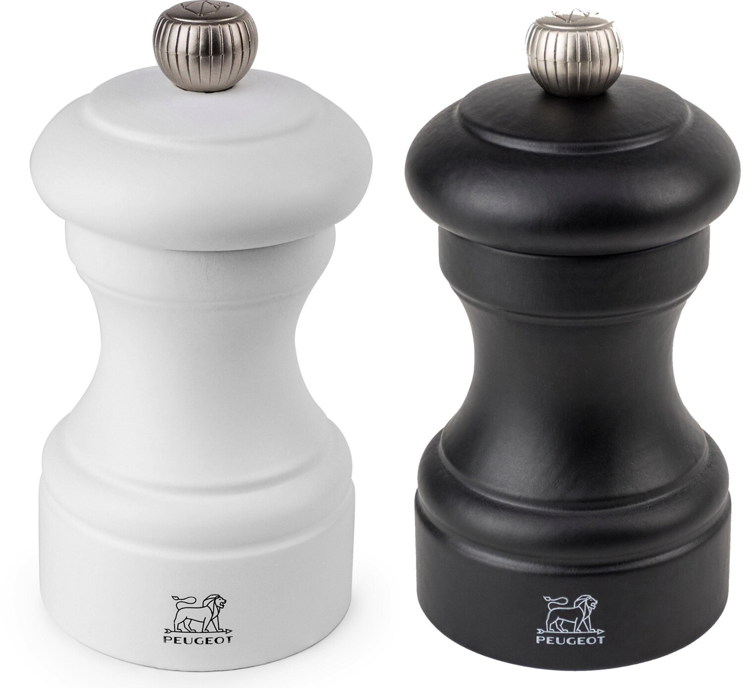 Peugeot - Duo de moulins à poivre et à sel en bois et inox couleur noir 12  cm - Ustensile de cuisine - Achat & prix