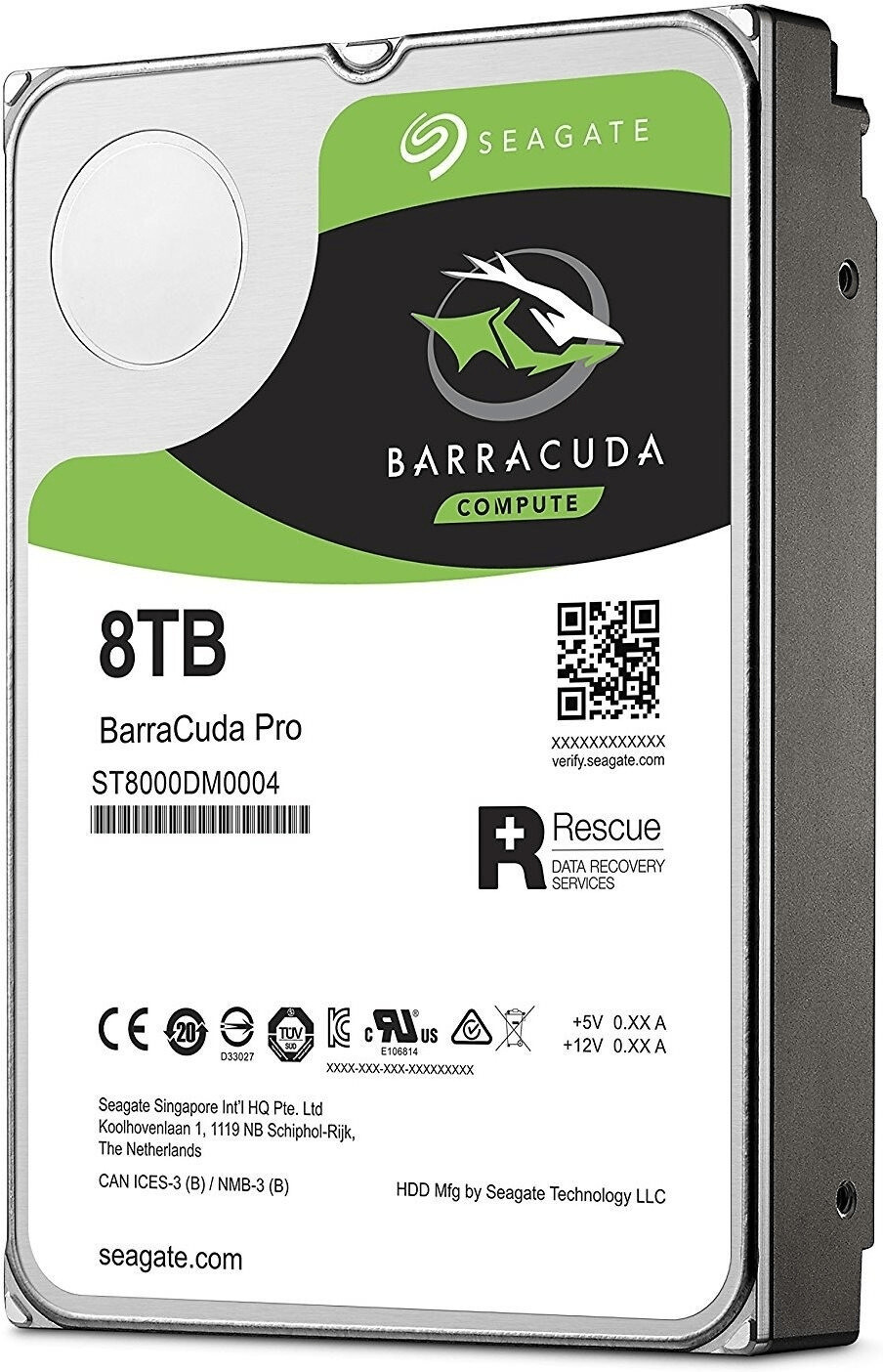 DISQUE DUR SATA SEAGATE BARRACUDA 8 To 5,4 K 6 Gbit/s 3,5 pouces SATA  ST8000DM00