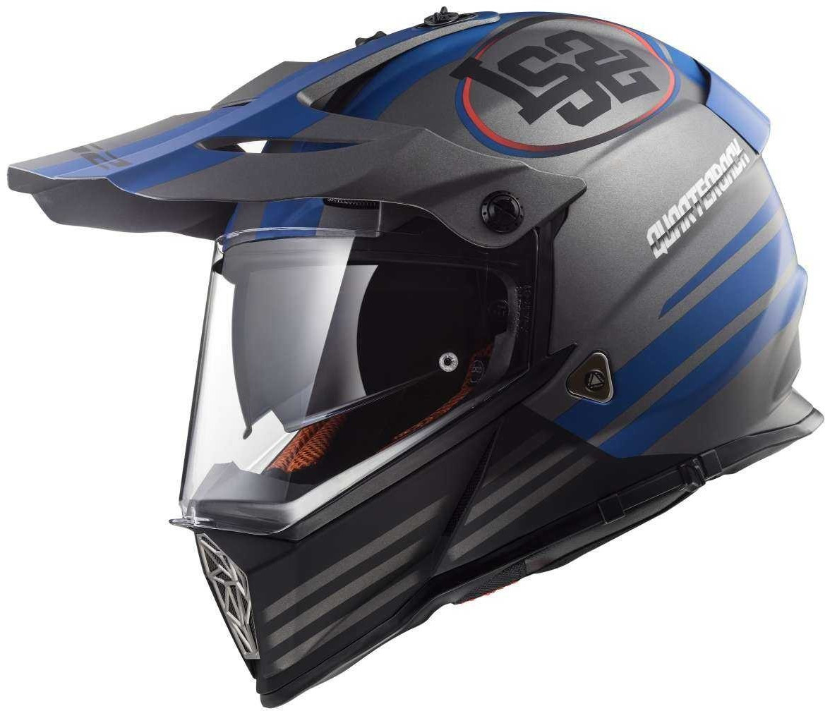 LS2 MX436 Pioneer Quarterback gris/bleu