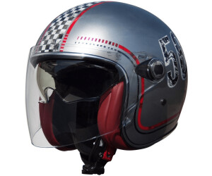 Casco Moto Jet In Fibra Doppia Visiera Premier Vangarde FL Chromed