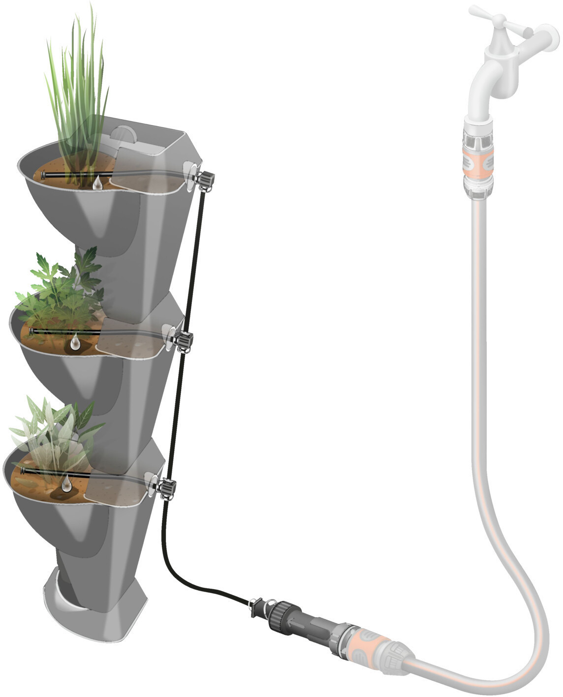 Gardena NatureUp! Kit d'arrosage d'angle pour mur végétal au meilleur