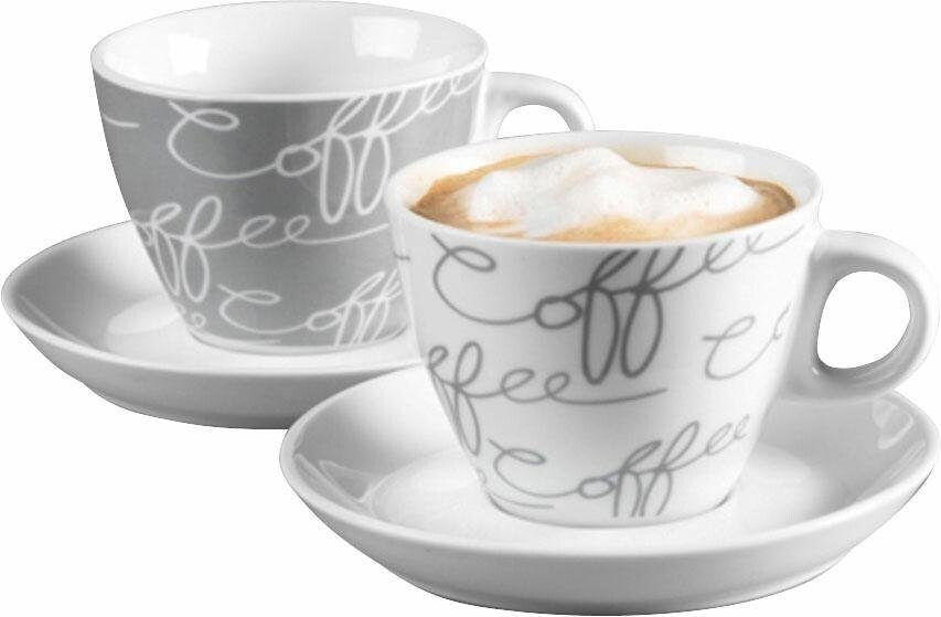 Ritzenhoff & Breker Cornello Cappuccino Cups 2x Set grey/white