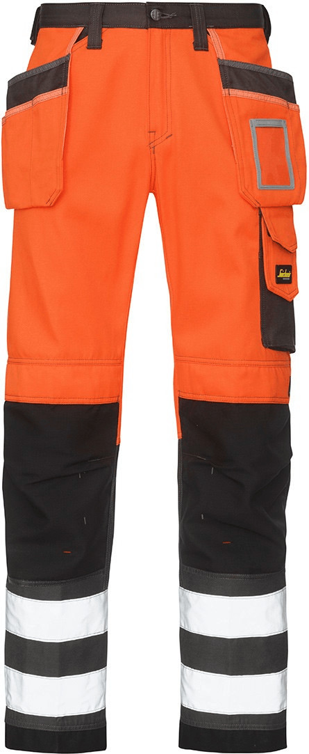 Snickers 3233 High-Vis Holster Pocket Trousers Class 2