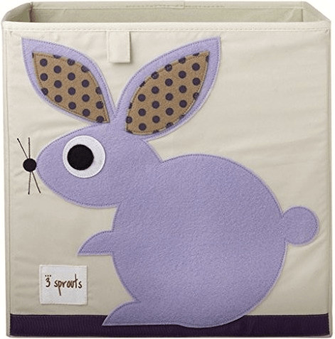 3 Sprouts Cube de rangement lapin