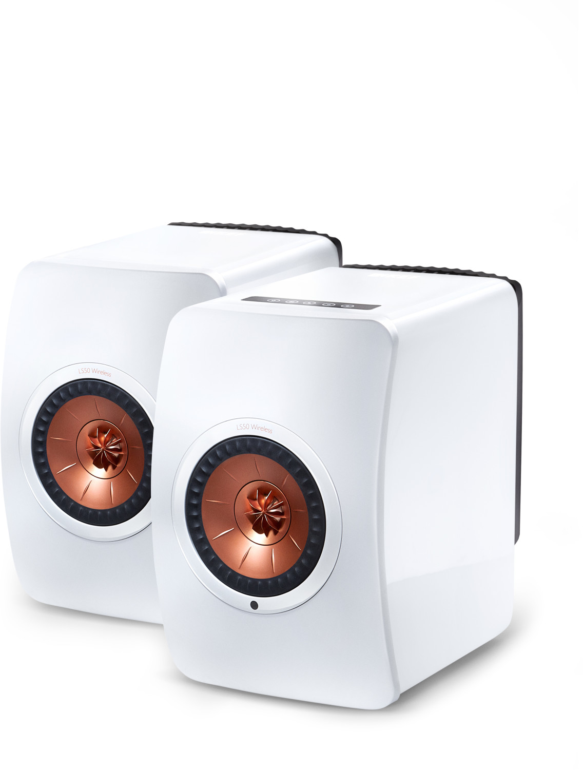 KEF LS50 Wireless blanc laqué/cooper