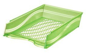 BENE letter basket green-transparent