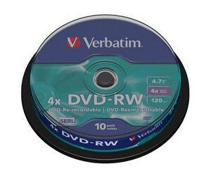 Verbatim DVD-RW 4,7GB 120min 4x Matt Silver 10pk Spindle