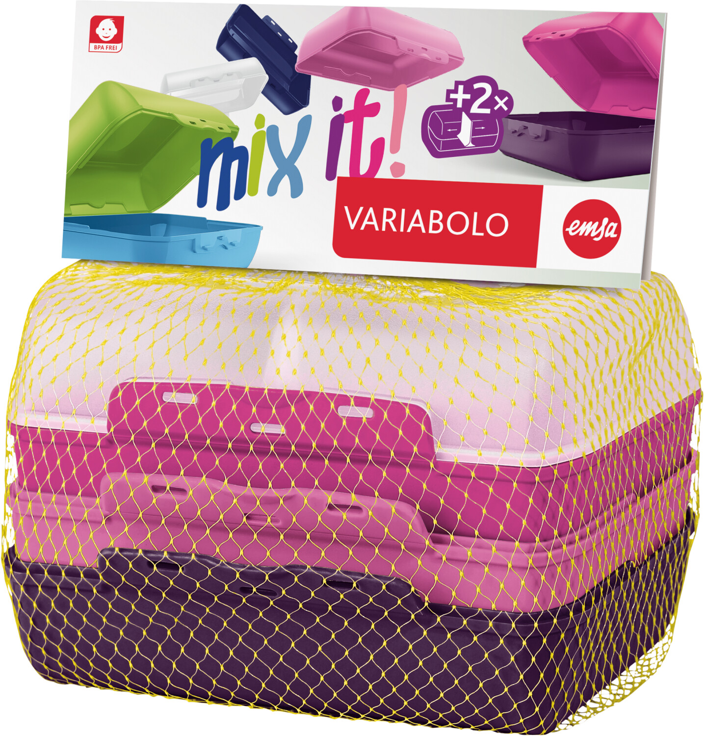 Emsa Variabolo Lunchbox 2er Set Girls 4 pieces