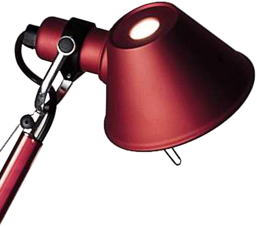 Artemide Tolomeo Micro mit Tischklemme red