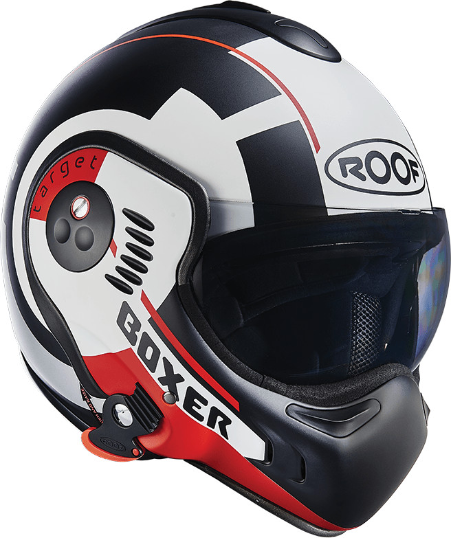 Roof Boxer V8 Target blanc/noir/rouge mat